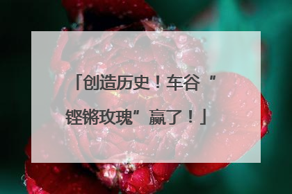 创造历史！车谷“铿锵玫瑰”赢了！