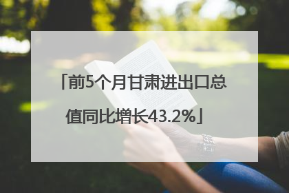 前5个月甘肃进出口总值同比增长43.2%