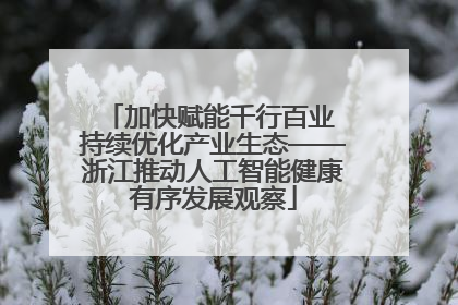 加快赋能千行百业 持续优化产业生态——浙江推动人工智能健康有序发展观察