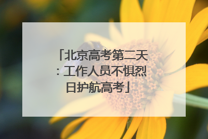 北京高考第二天：工作人员不惧烈日护航高考