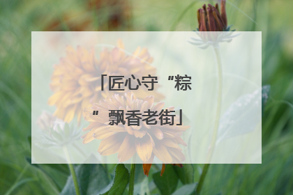 匠心守“粽”飘香老街