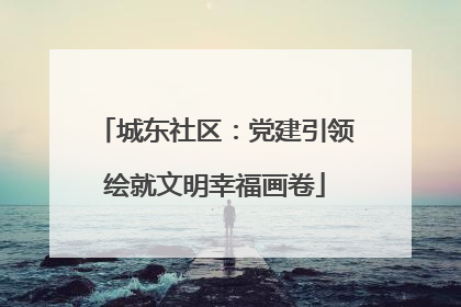 城东社区：党建引领绘就文明幸福画卷
