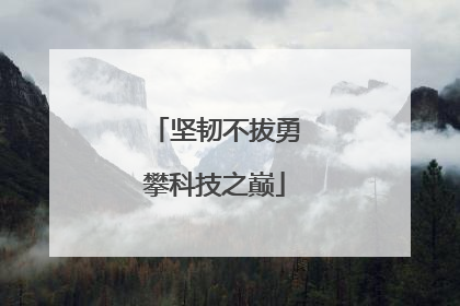坚韧不拔勇攀科技之巅