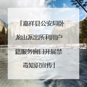 嘉祥县公安局卧龙山派出所利用户籍服务窗口开展禁毒知识宣传