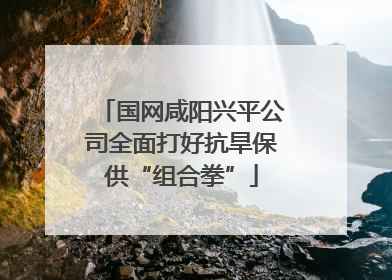 国网咸阳兴平公司全面打好抗旱保供“组合拳”