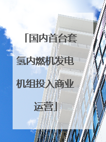 国内首台套氢内燃机发电机组投入商业运营