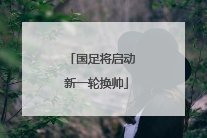 国足将启动新一轮换帅