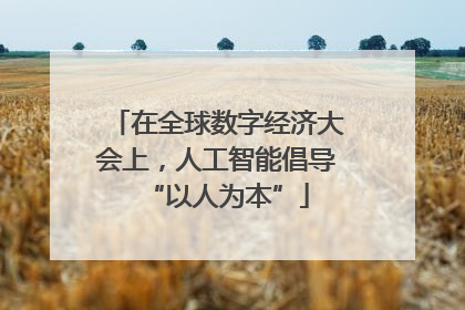 在全球数字经济大会上，人工智能倡导“以人为本”