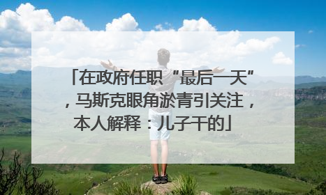在政府任职“最后一天”，马斯克眼角淤青引关注，本人解释：儿子干的