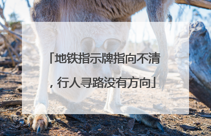 地铁指示牌指向不清，行人寻路没有方向
