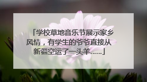 学校草地音乐节展示家乡风情，有学生的爷爷直接从新疆空运了一头羊……