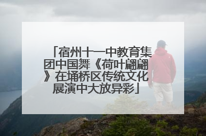 宿州十一中教育集团中国舞《荷叶翩翩》在埇桥区传统文化展演中大放异彩