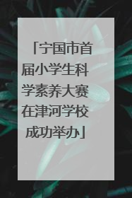 宁国市首届小学生科学素养大赛在津河学校成功举办