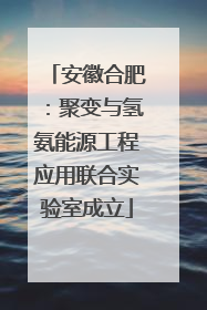 安徽合肥：聚变与氢氨能源工程应用联合实验室成立