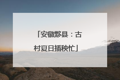 安徽黟县：古村夏日插秧忙