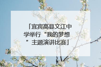 宜宾高县文江中学举行“我的梦想”主题演讲比赛