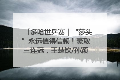 多哈世乒赛｜“莎头”永远值得信赖！豪取三连冠，王楚钦/孙颖莎就是最强混双