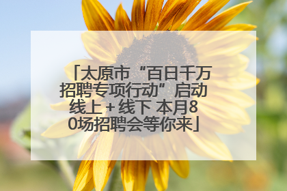 太原市“百日千万招聘专项行动”启动线上＋线下 本月80场招聘会等你来
