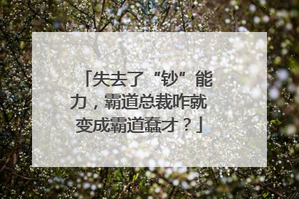 失去了“钞”能力，霸道总裁咋就变成霸道蠢才？
