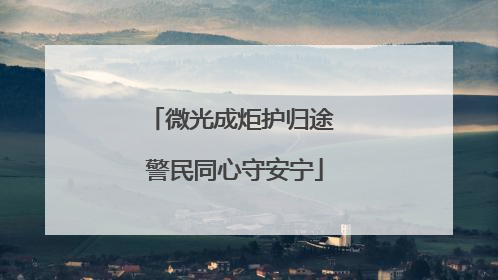 微光成炬护归途 警民同心守安宁