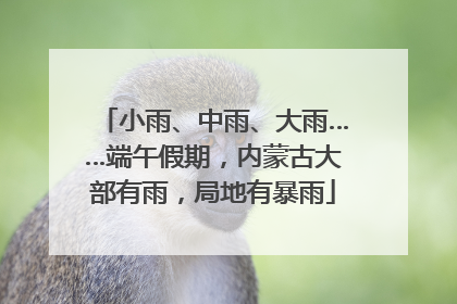 小雨、中雨、大雨……端午假期，内蒙古大部有雨，局地有暴雨