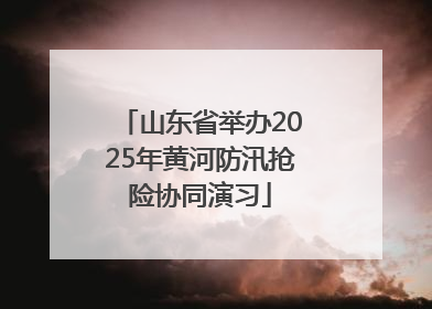 山东省举办2025年黄河防汛抢险协同演习