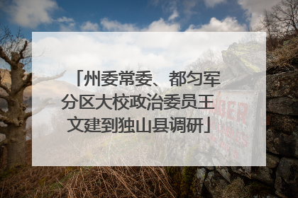 州委常委、都匀军分区大校政治委员王文建到独山县调研