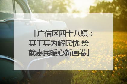 广信区四十八镇：真干真为解民忧 绘就惠民暖心新画卷