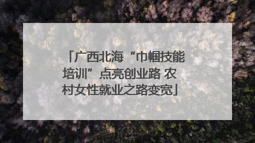 广西北海“巾帼技能培训”点亮创业路 农村女性就业之路变宽