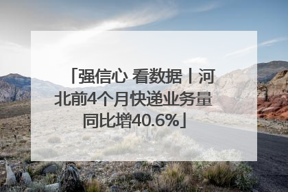 强信心 看数据丨河北前4个月快递业务量同比增40.6%