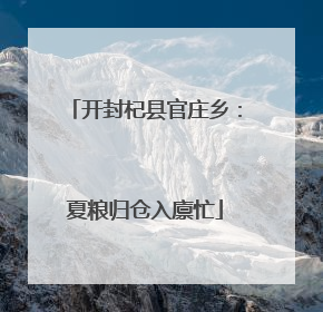 开封杞县官庄乡：夏粮归仓入廪忙