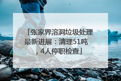 张家界溶洞垃圾处理最新进展：清理51吨，4人停职检查