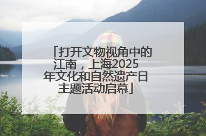 打开文物视角中的江南，上海2025年文化和自然遗产日主题活动启幕