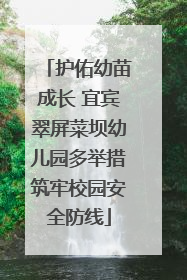 护佑幼苗成长 宜宾翠屏菜坝幼儿园多举措筑牢校园安全防线