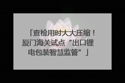 查检用时大大压缩！厦门海关试点“出口锂电包装智慧监管”