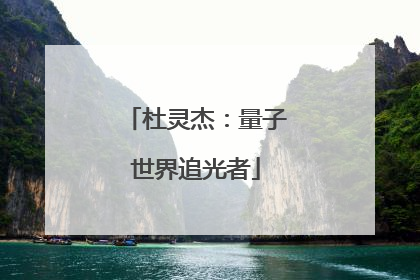 杜灵杰：量子世界追光者
