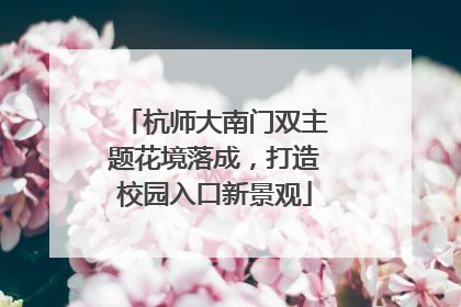 杭师大南门双主题花境落成，打造校园入口新景观