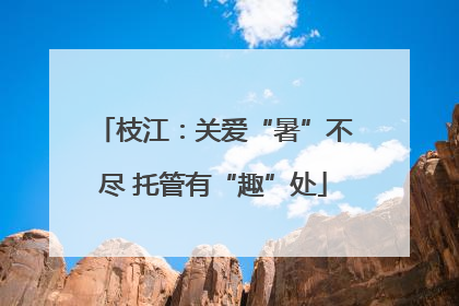 枝江：关爱“暑”不尽 托管有“趣”处
