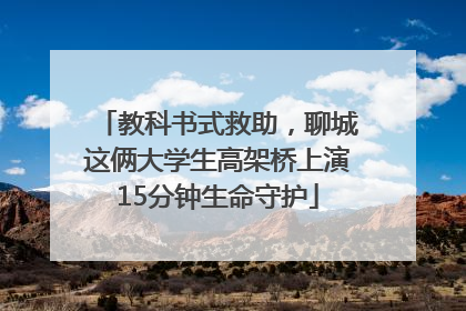 教科书式救助，聊城这俩大学生高架桥上演15分钟生命守护