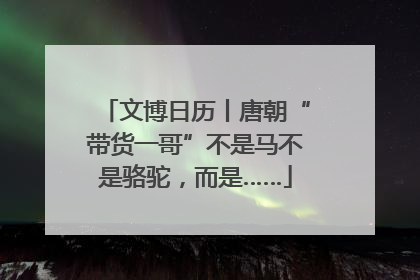 文博日历丨唐朝“带货一哥”不是马不是骆驼，而是……