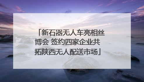 新石器无人车亮相丝博会 签约四家企业共拓陕西无人配送市场