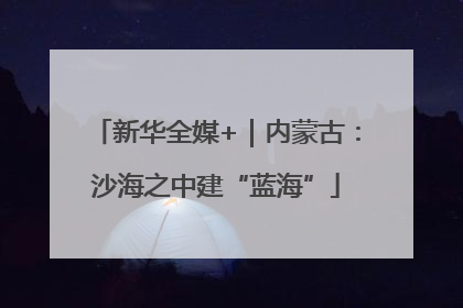新华全媒+｜内蒙古：沙海之中建“蓝海”