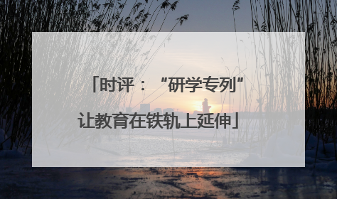 时评：“研学专列”让教育在铁轨上延伸