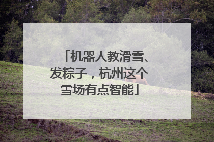 机器人教滑雪、发粽子，杭州这个雪场有点智能