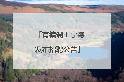 有编制！宁德发布招聘公告
