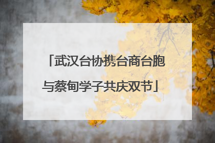 武汉台协携台商台胞与蔡甸学子共庆双节