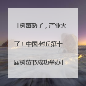 树莓熟了，产业火了！中国·封丘第十届树莓节成功举办