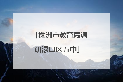 株洲市教育局调研渌口区五中