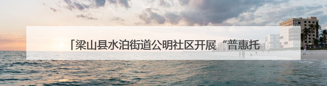 梁山县水泊街道公明社区开展“普惠托育 科学育儿”主题托育服务宣传活动