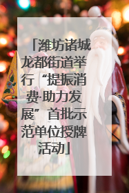 潍坊诸城龙都街道举行“提振消费·助力发展”首批示范单位授牌活动